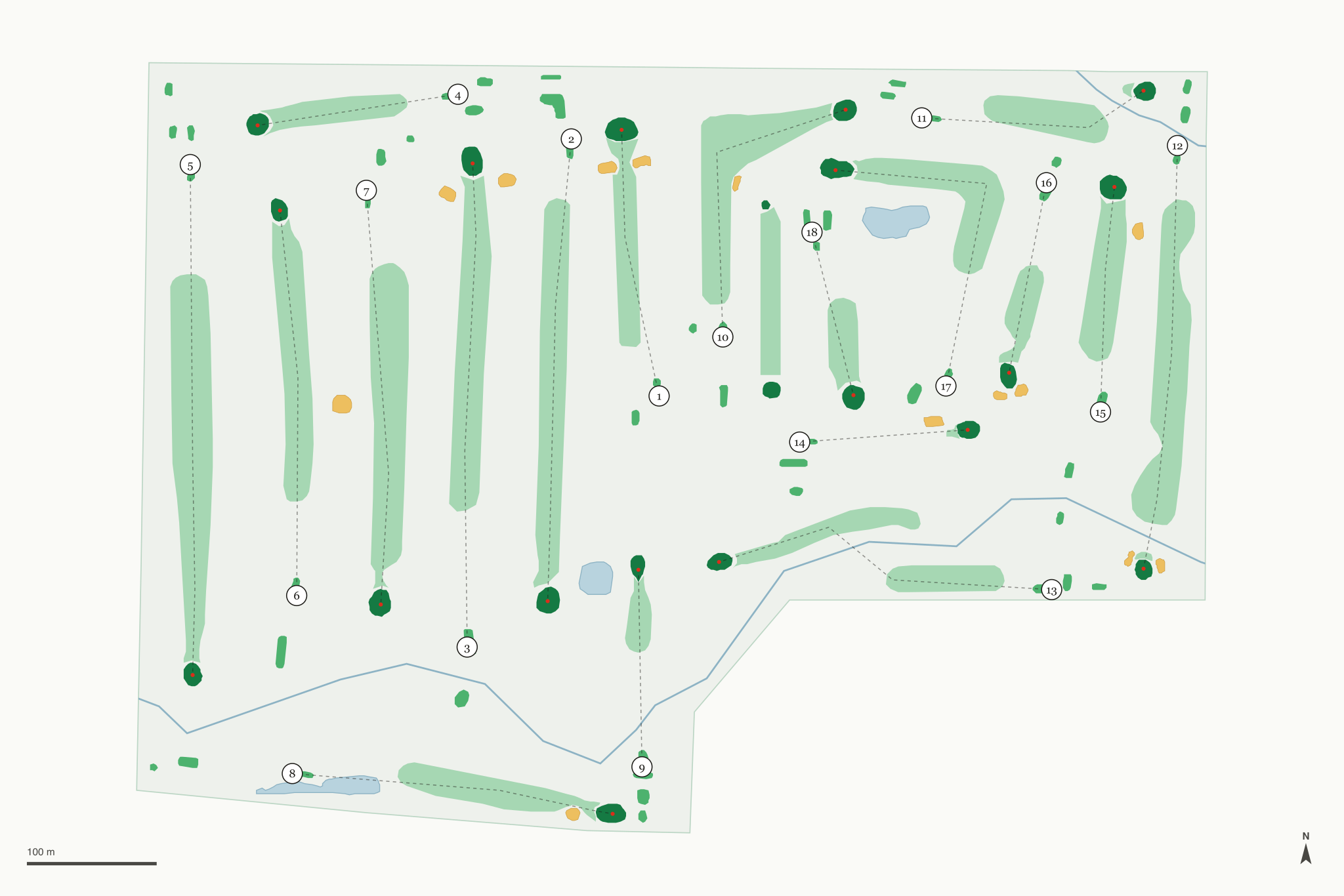 Map of Hidden Hills Golf Club