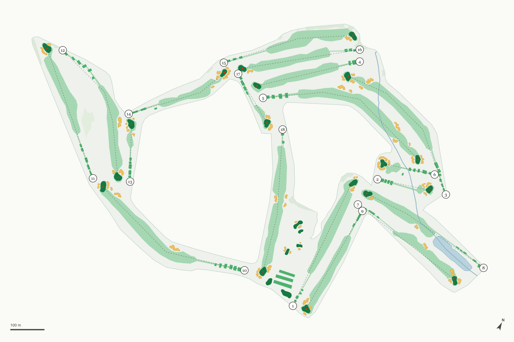 Map of Sharon Heights Golf and Country Club