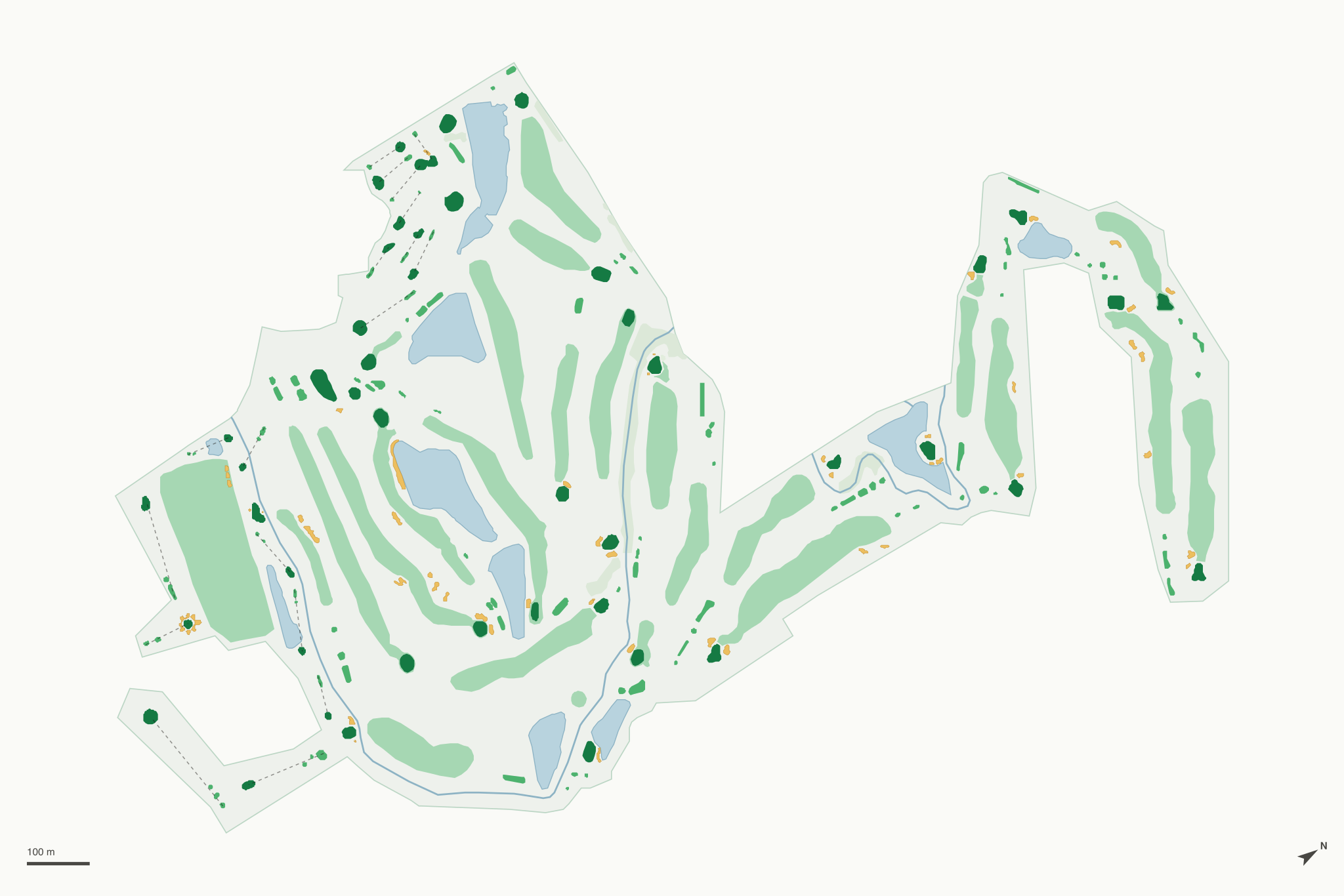 Map of Blue Course at Hyland Hills