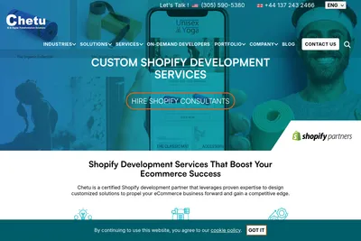 Screenshot of the Chetu, Inc. homepage