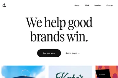 Screenshot of the Anchour homepage