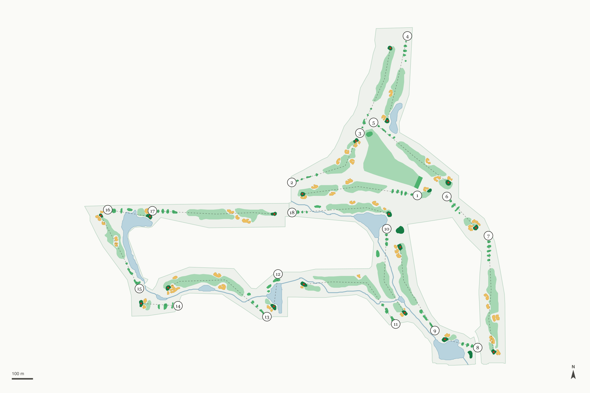 Map of Ute Creek Golf Course