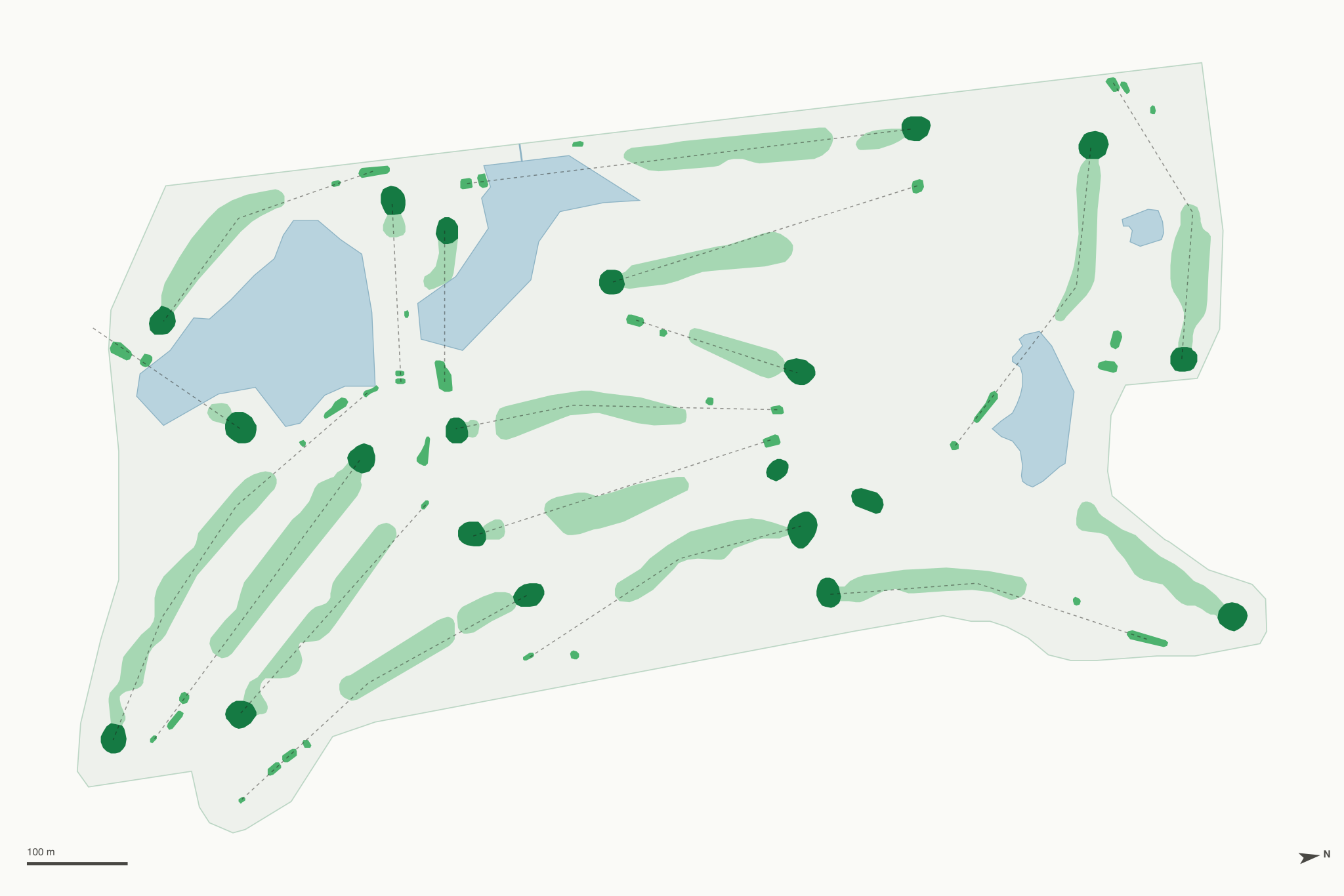 Map of L. A. Nickell Golf Course