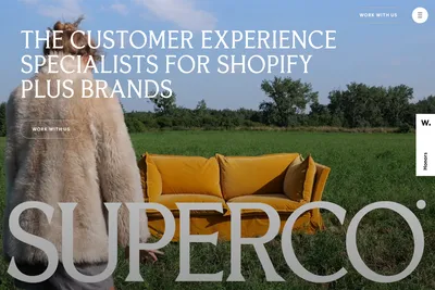 Screenshot of the Superco homepage