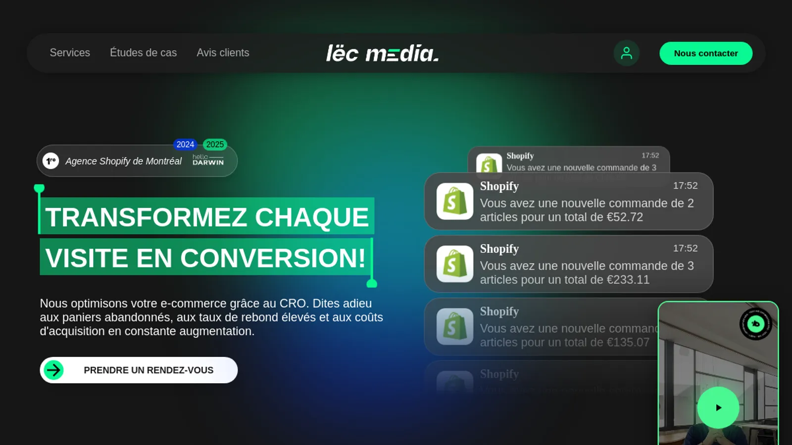 Screenshot of the Lëc Média homepage