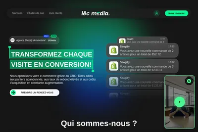 Screenshot of the Lëc Média homepage