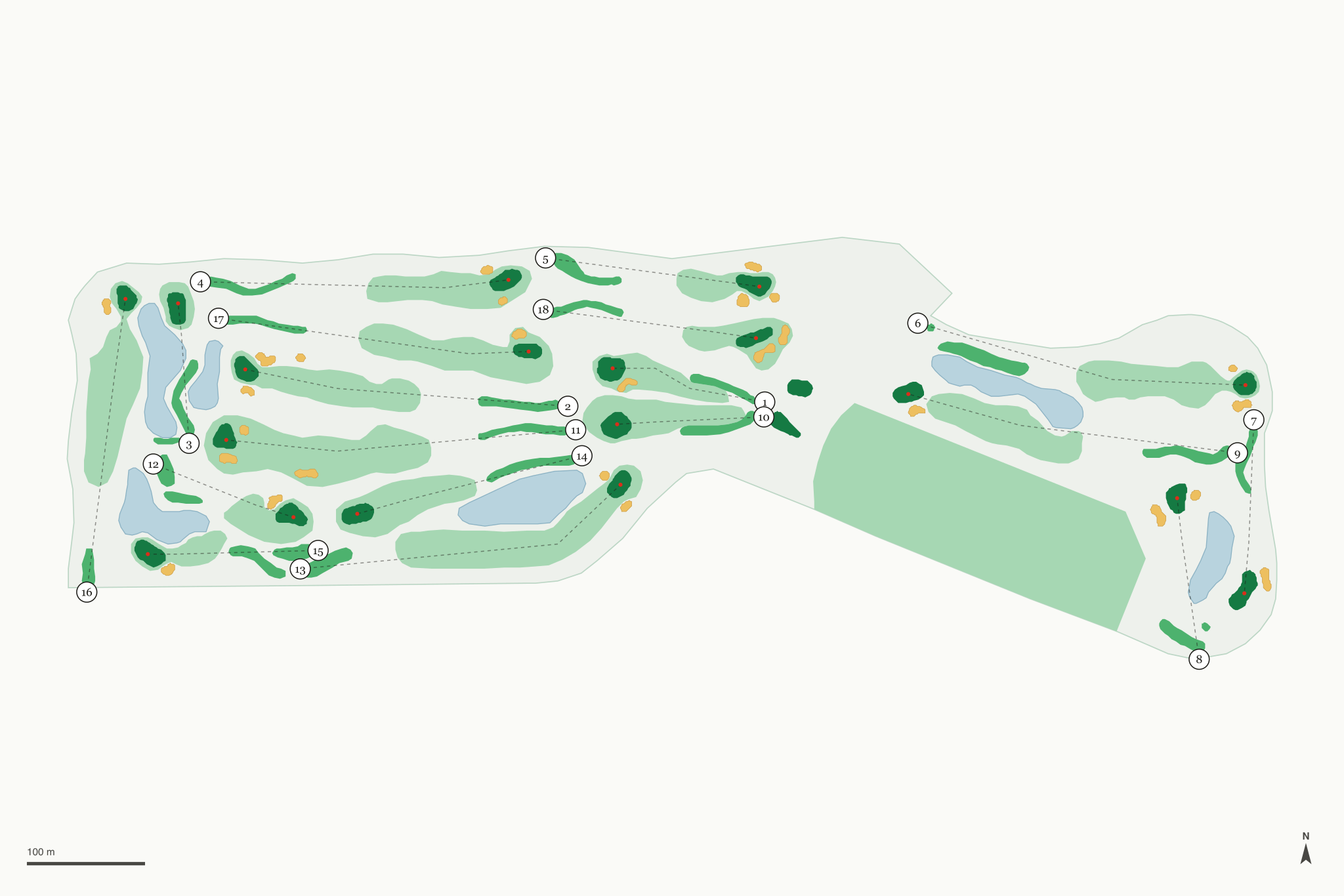 Map of David L. Baker Golf Course