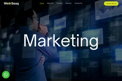 Screenshot of the Web Souq Digital Solution ,Dubai United Arab Emirates, saudia, qatar, kuwait, bahrain homepage
