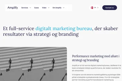 Screenshot of the Amplify homepage