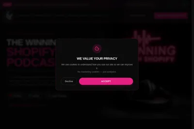 Screenshot of the WWS Podcast & Consultancy homepage