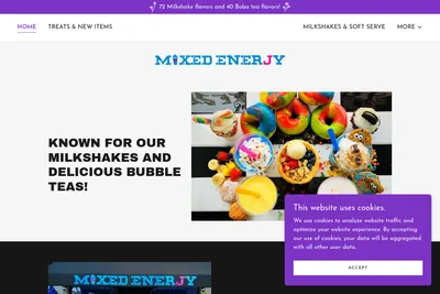 Mixed Enerjy website homepage