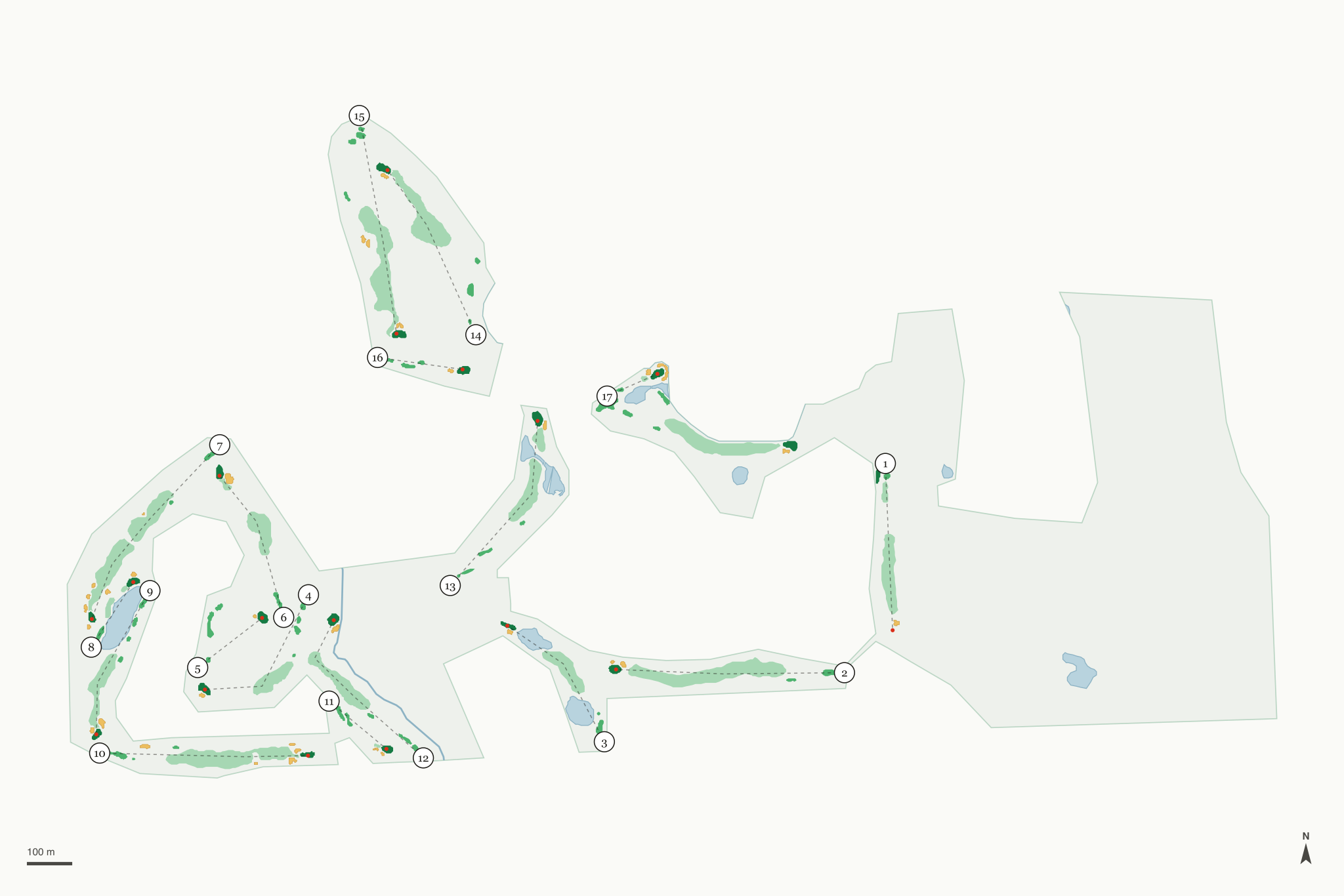 Map of Oak Pointe Country Club