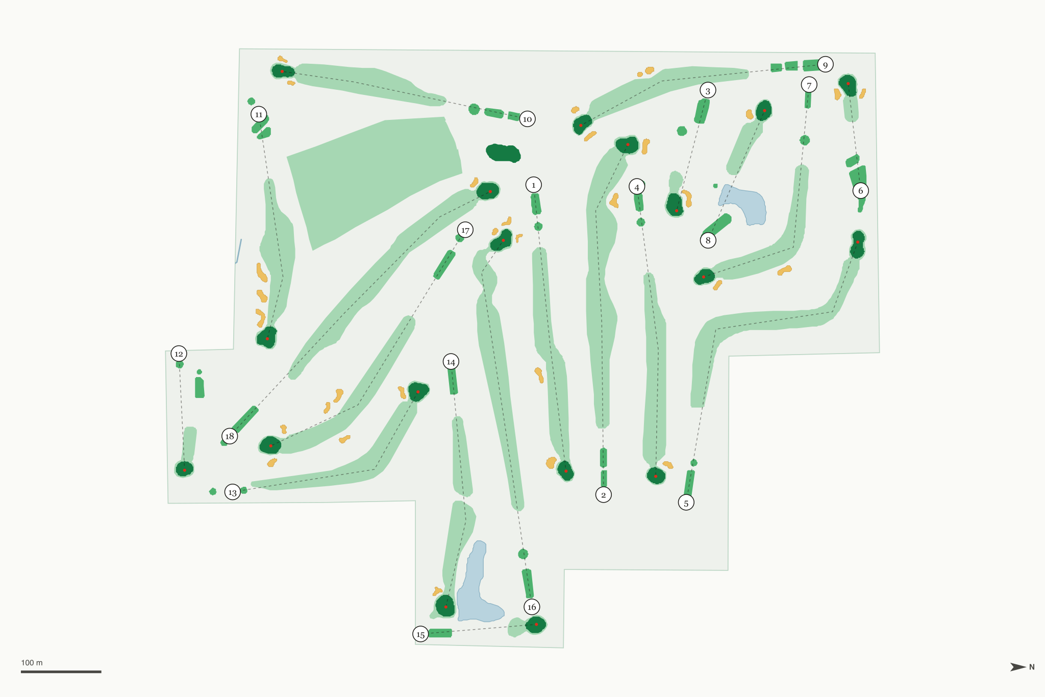 Map of Bellevue Golf Course