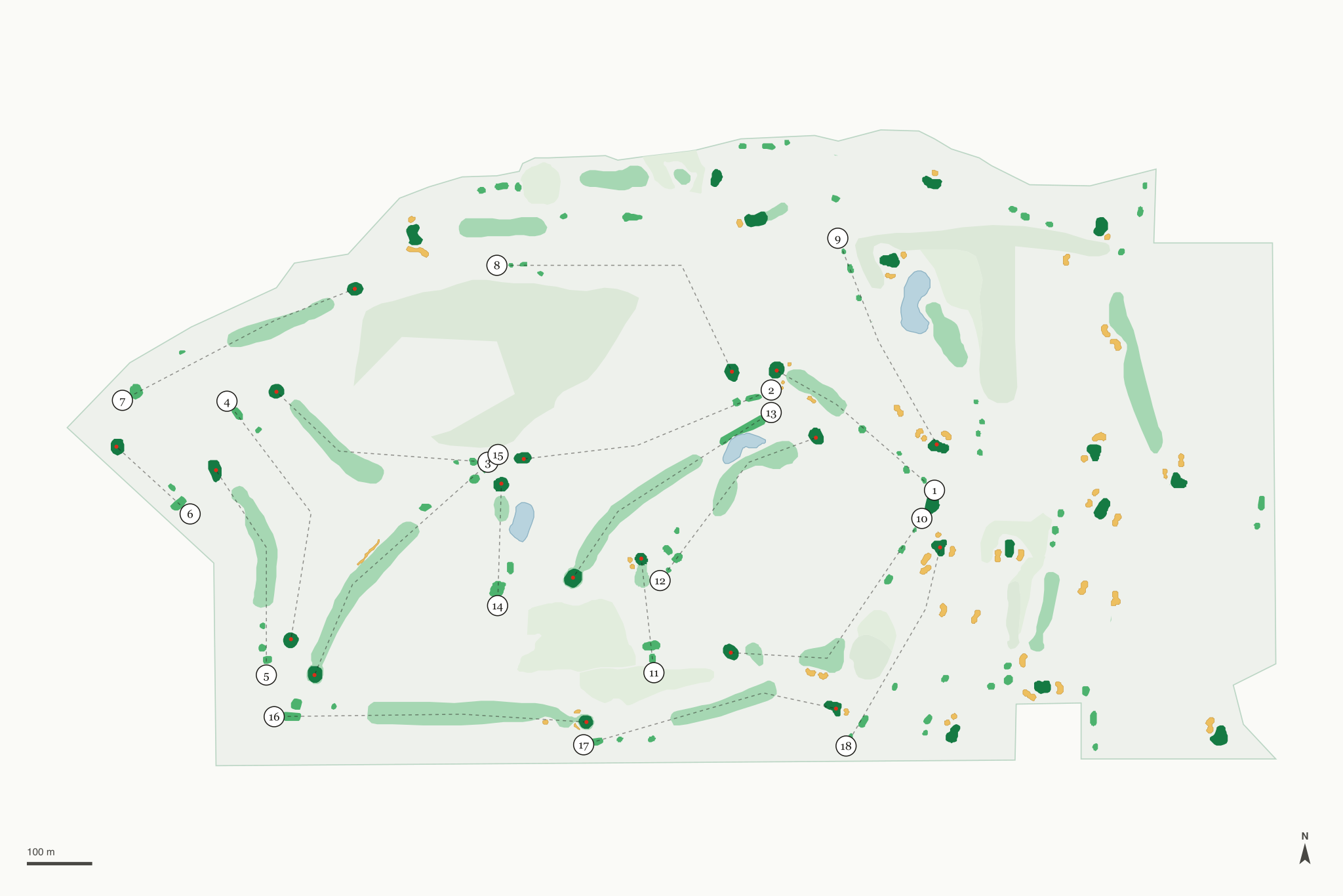 Map of Binder Park Golf Course