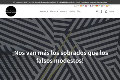 Screenshot of the The Network arquitectos de ideas homepage
