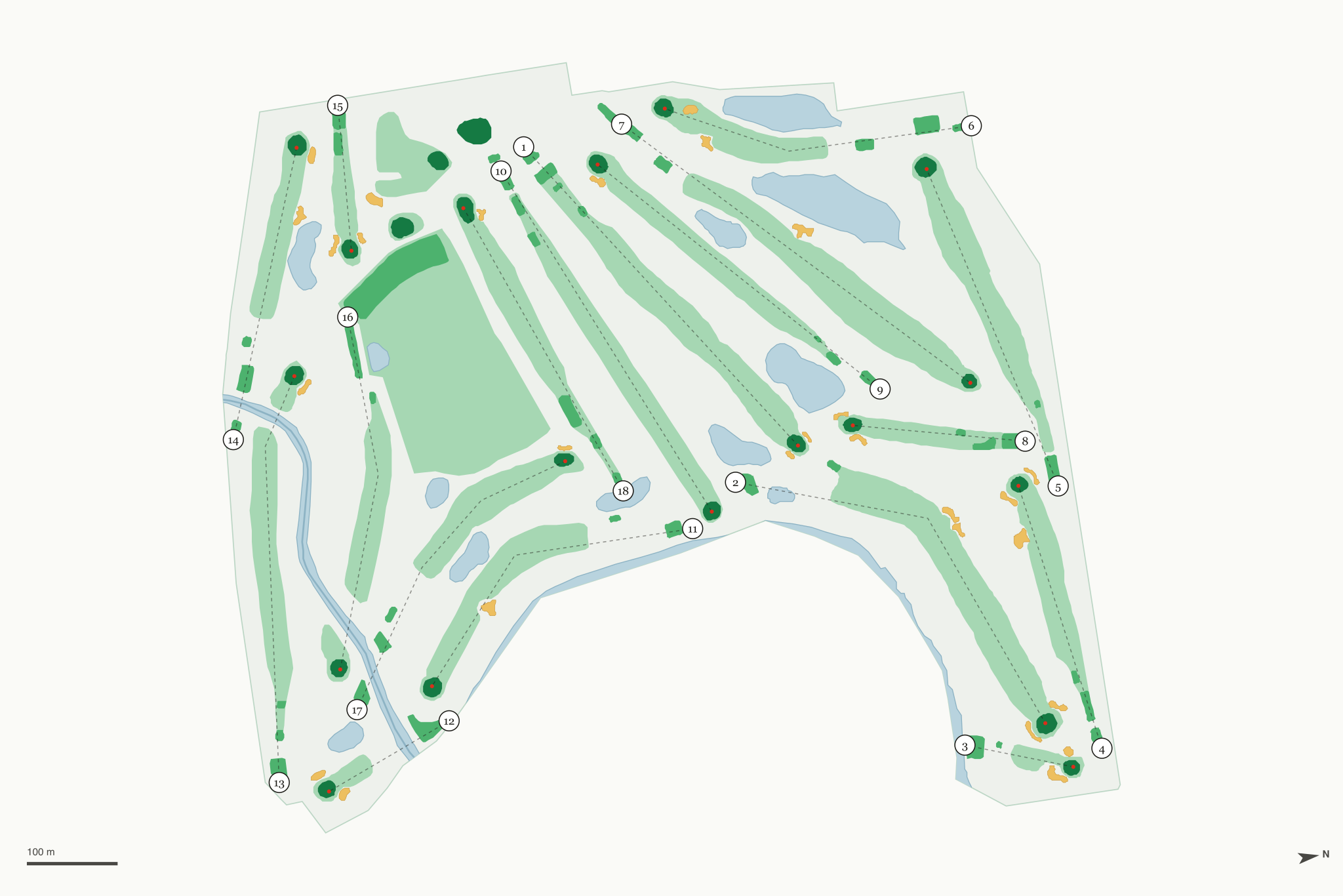 Map of Hiawatha Golf Course