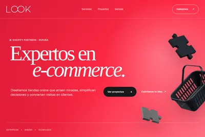 Screenshot of the Agencia Look homepage