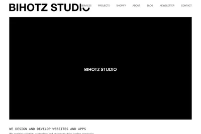Screenshot of the Bihotz Studio SL homepage