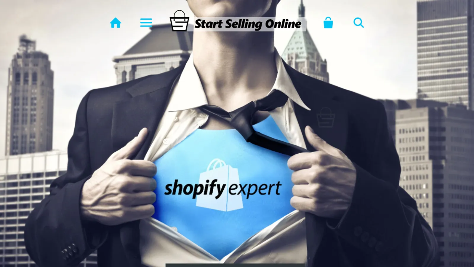 Screenshot of the Start Selling Online homepage