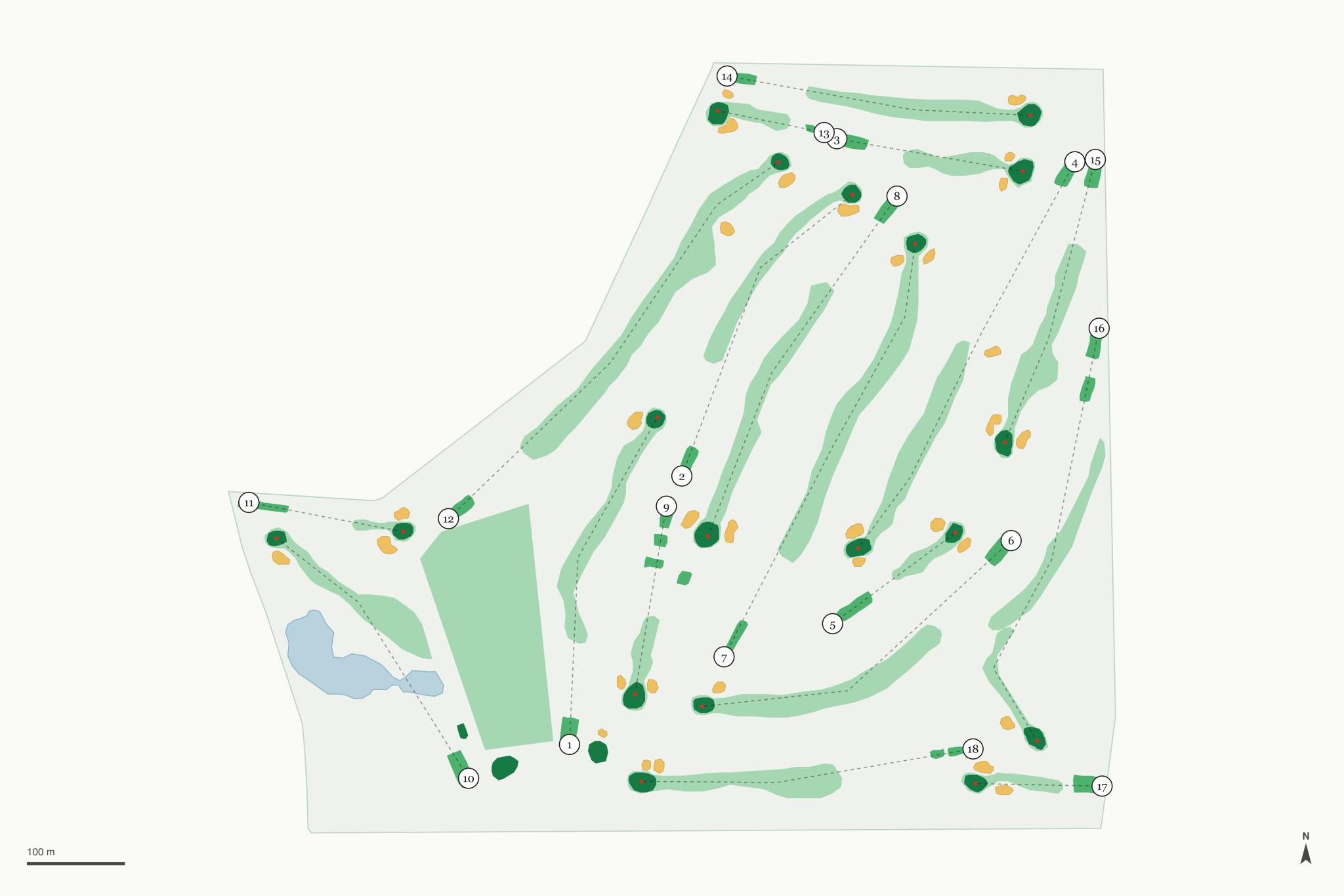 Map of La Mirada Golf Course