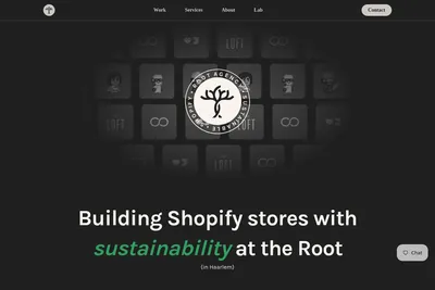 Screenshot of the Root Agency homepage