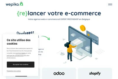 Screenshot of the Top On Web homepage