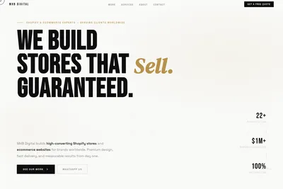 Screenshot of the MHB homepage