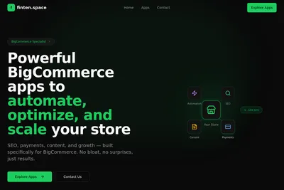 Screenshot of the FinteN homepage