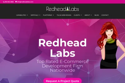Screenshot of the Redhead Labs homepage