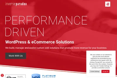 Screenshot of the Inverse Paradox homepage