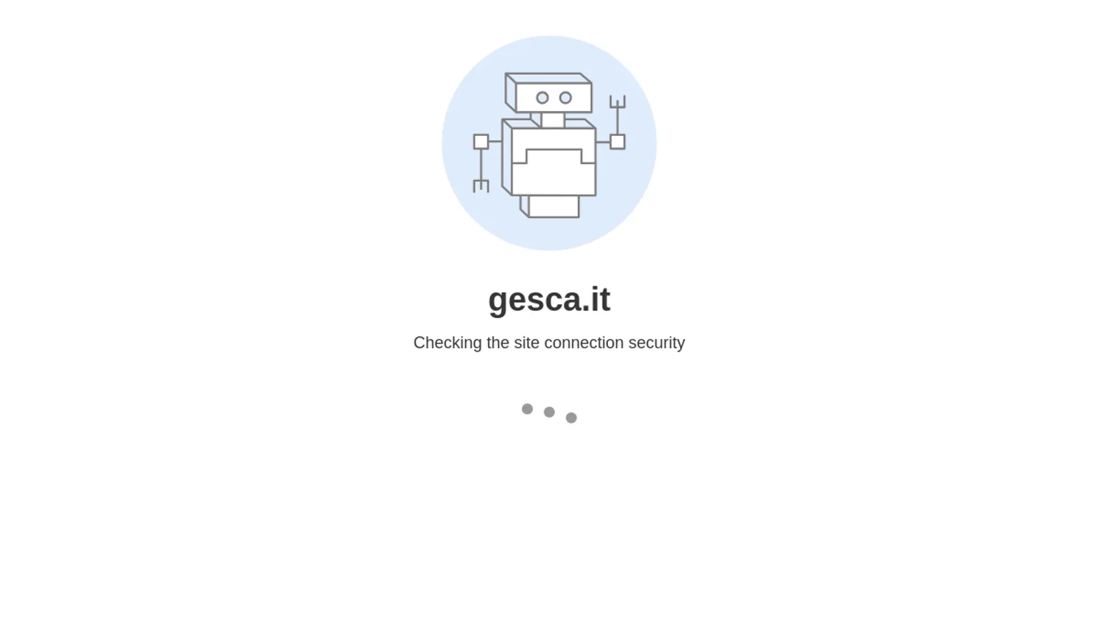 Screenshot of the Gesca homepage