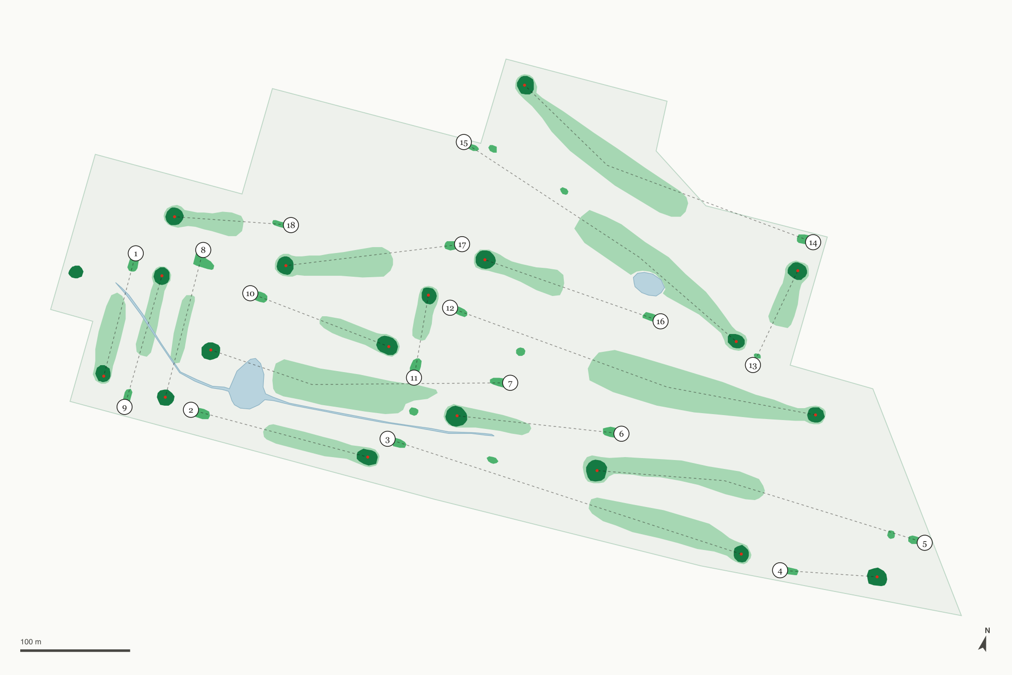 Map of Three Sticks Golf Club