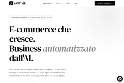 Screenshot of the Yastime SRL homepage