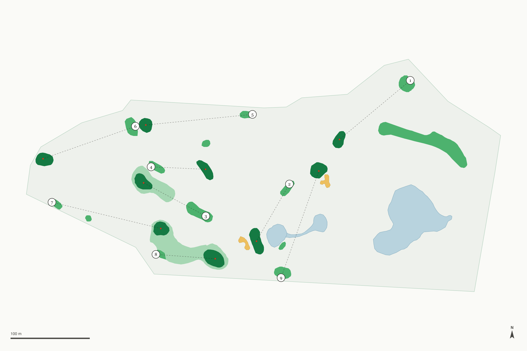 Map of Waters Edge Golf Club