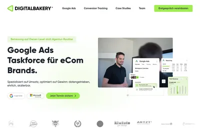 Screenshot of the Digitalbakery GmbH homepage