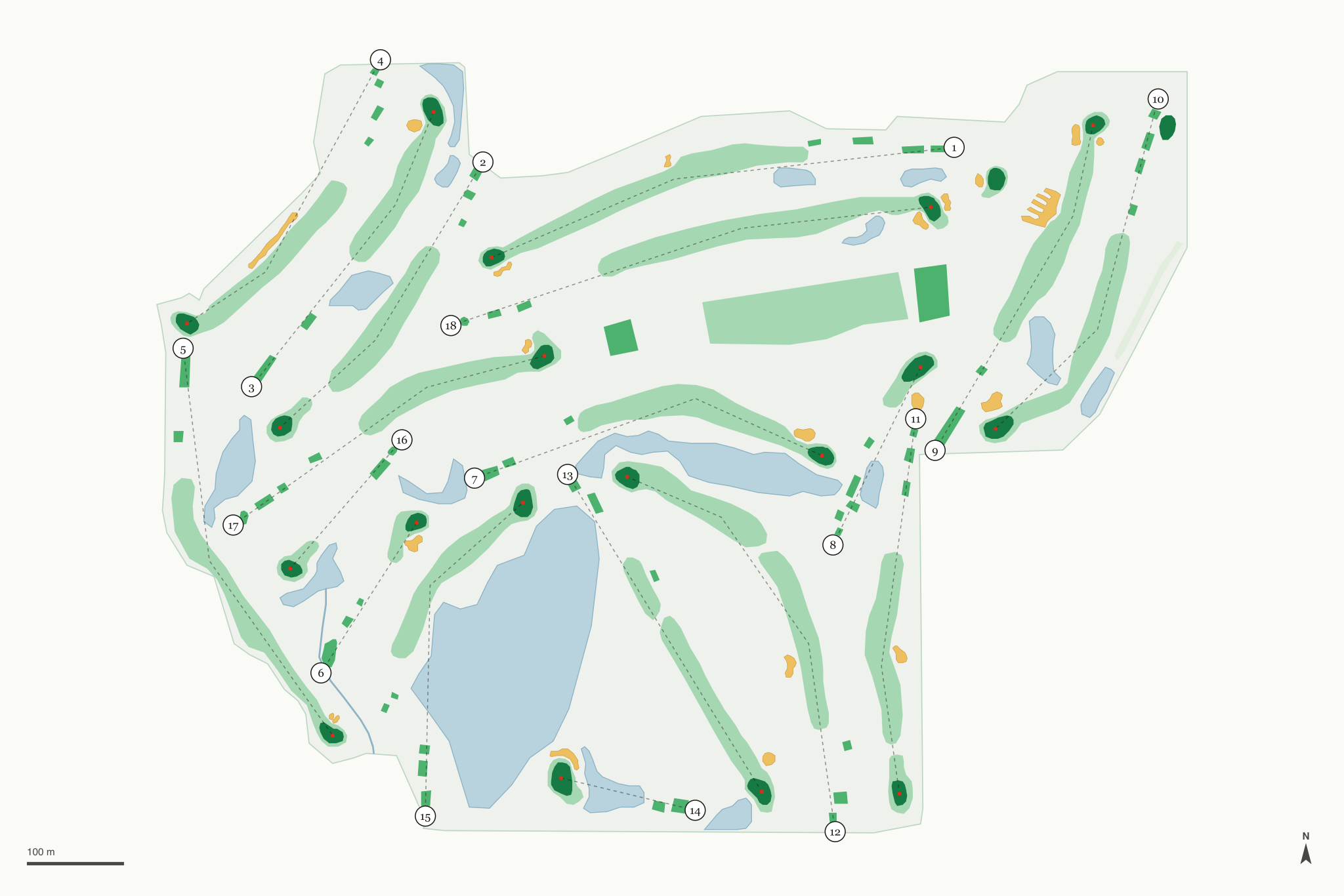 Map of Chisago Lakes Golf Course