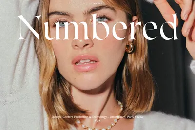 Screenshot of the Numbered homepage