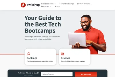 Screenshot of the SwitchUp homepage