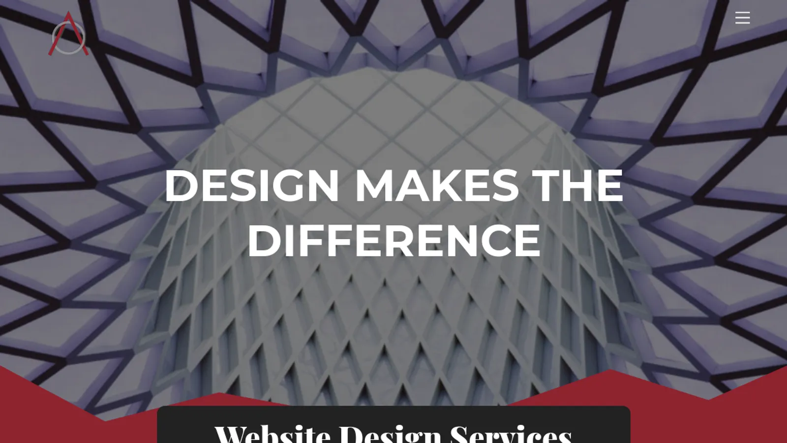 Screenshot of the AO Johnson Design homepage