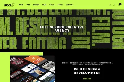 Screenshot of the PXL Supply Co. homepage
