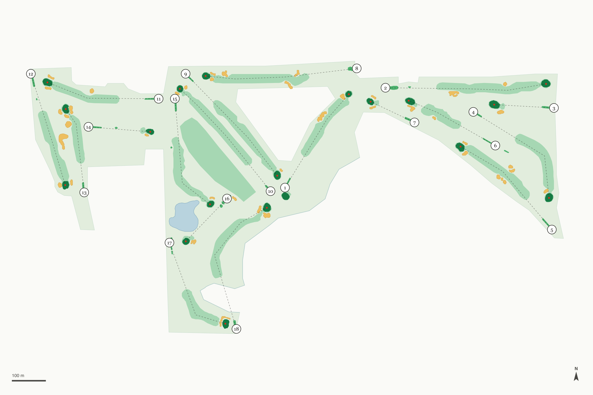 Map of Pretty Lake Golf Club