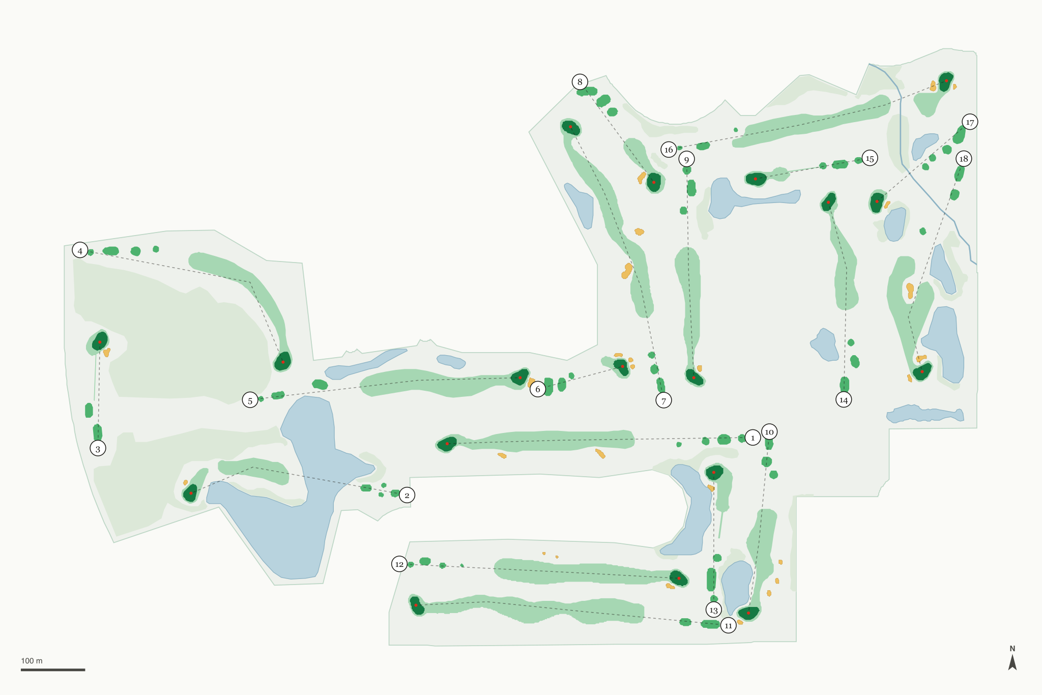 Map of Oak Marsh Golf Course