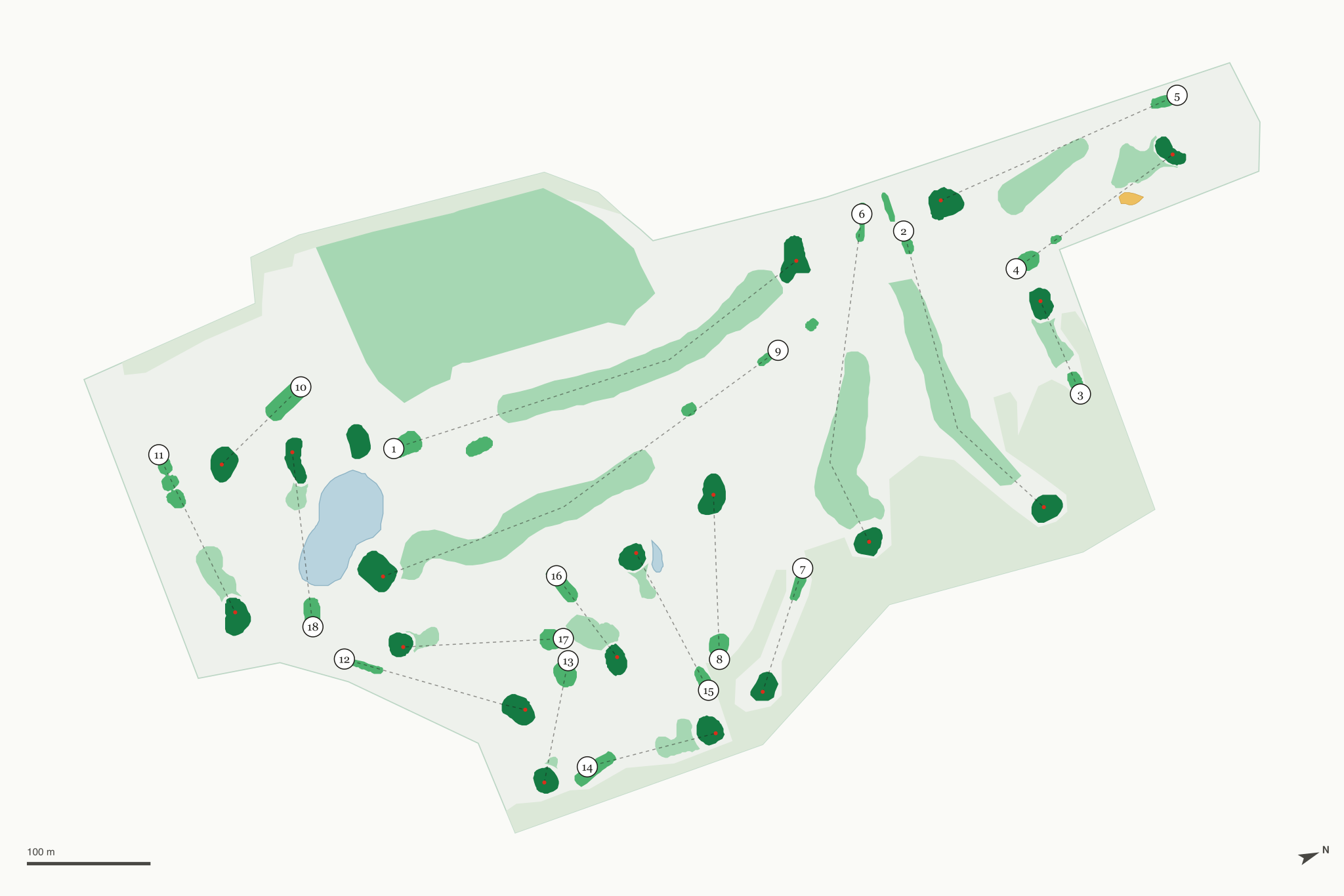 Map of Bay Meadows Family Golf Course