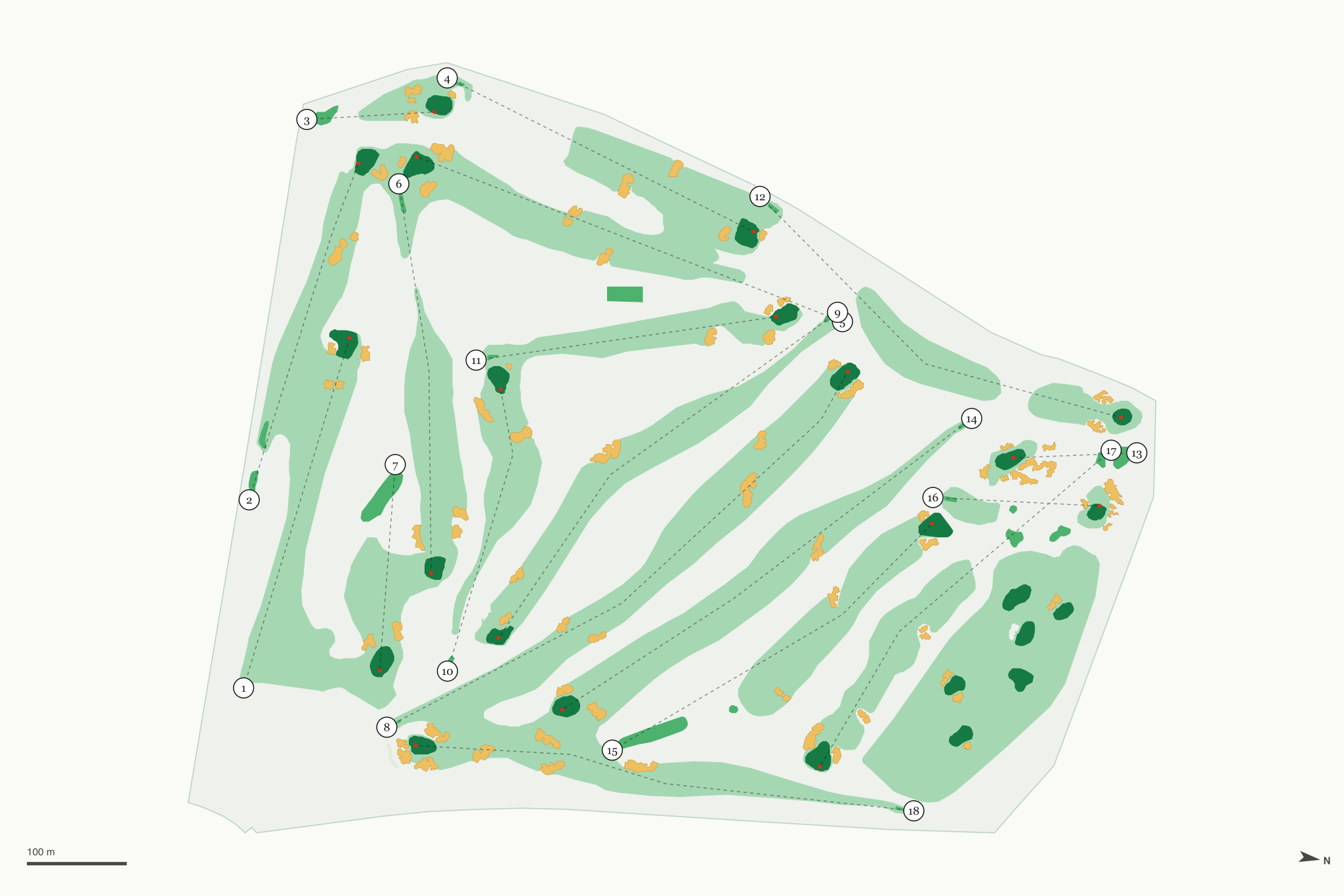 Map of Lake Merced Golf Club