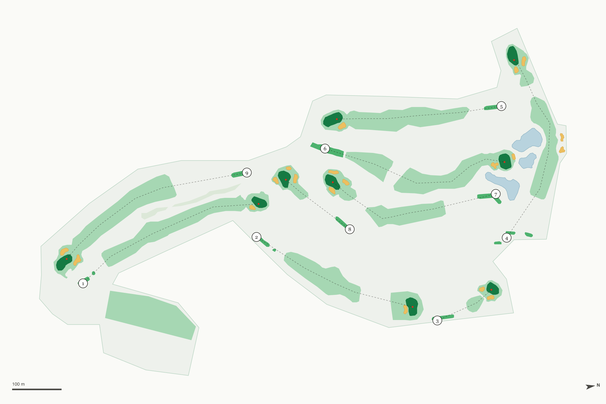 Map of Bear Lake Golf Course