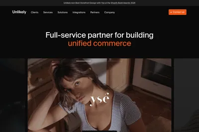 Screenshot of the Unlikely Technology homepage