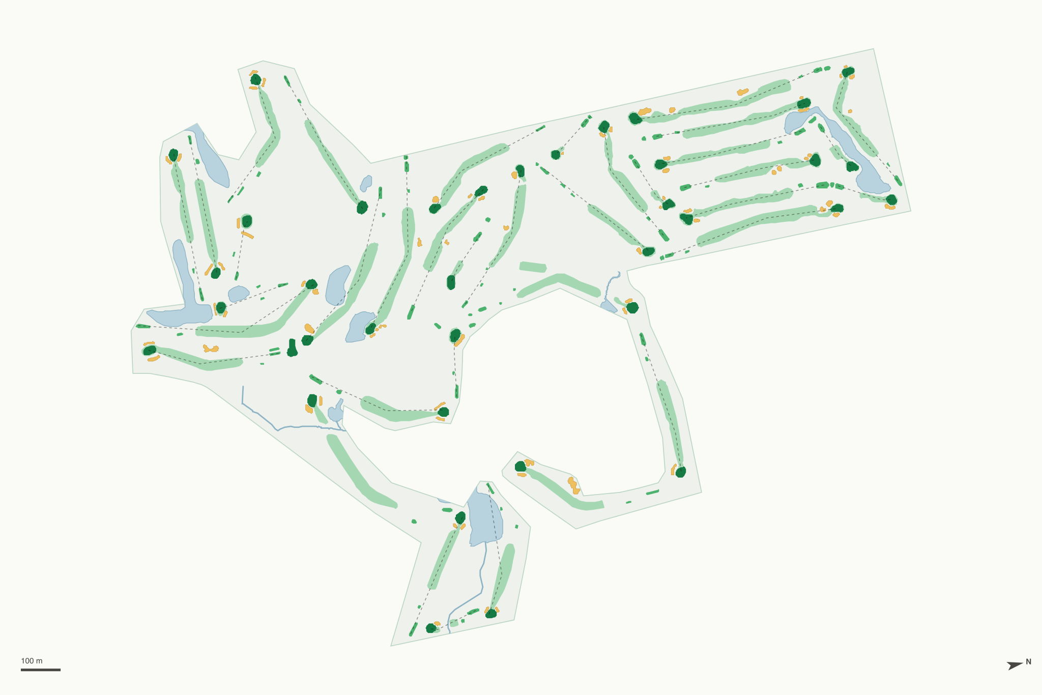 Map of Pebble Brook Golf Course