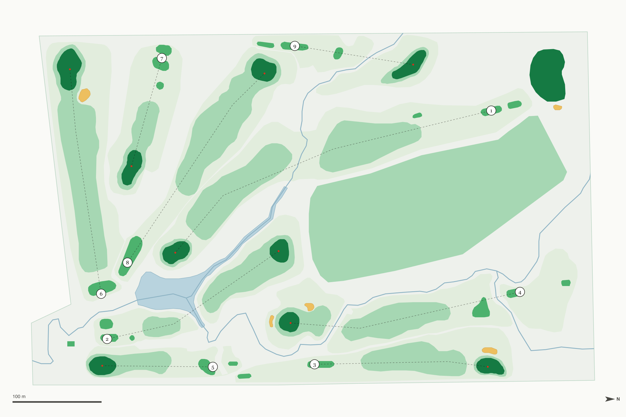 Map of Sugar Creek Golf Course