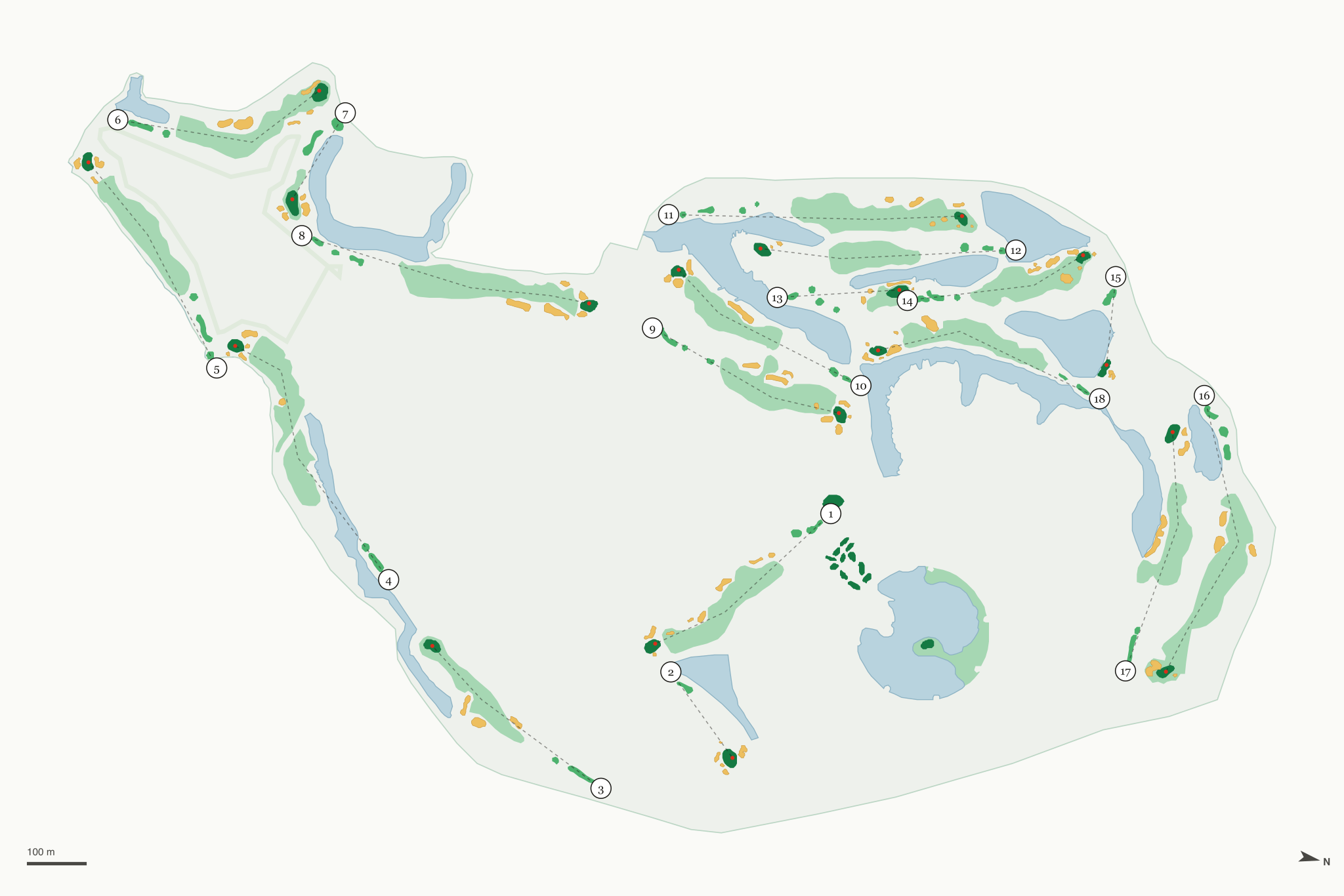 Map of Slammer & Squire Golf Course