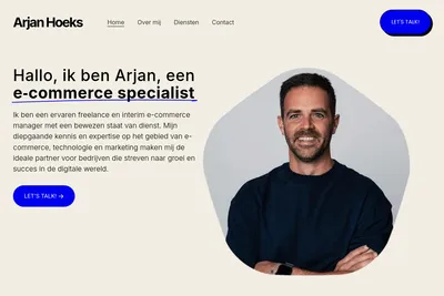 Screenshot of the Hoeks Consultancy homepage